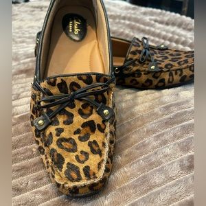 Cheetah print loafers